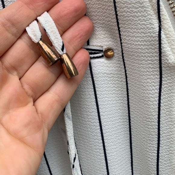 Ci Sono Striped Shirt Dress Off white/Navy S - Picture 9 of 9